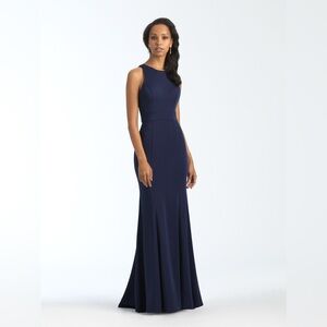 Allure Bridals Blue Halter Maxi Gown